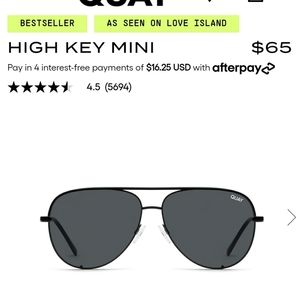 Quay high key mini sunglasses black
